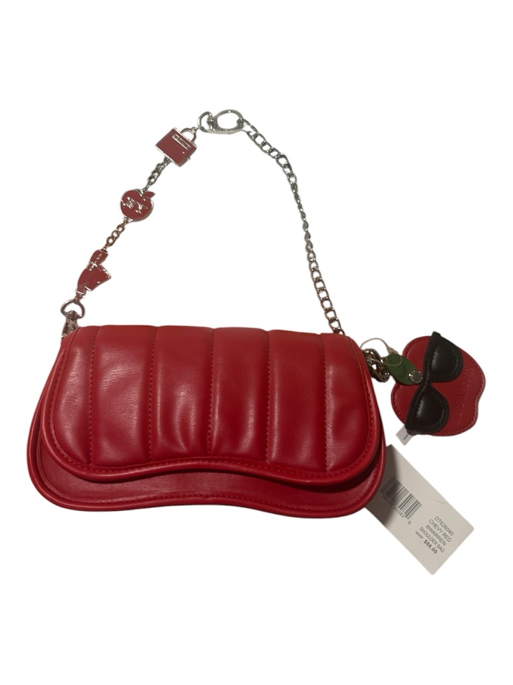 Red Shoulder Bag with Charm